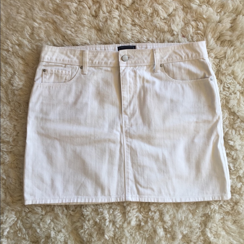 Gap White Denim Skirt